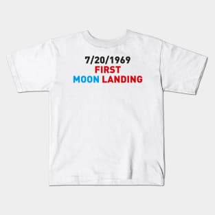 Apollo 11, 1969, First moon landing Kids T-Shirt